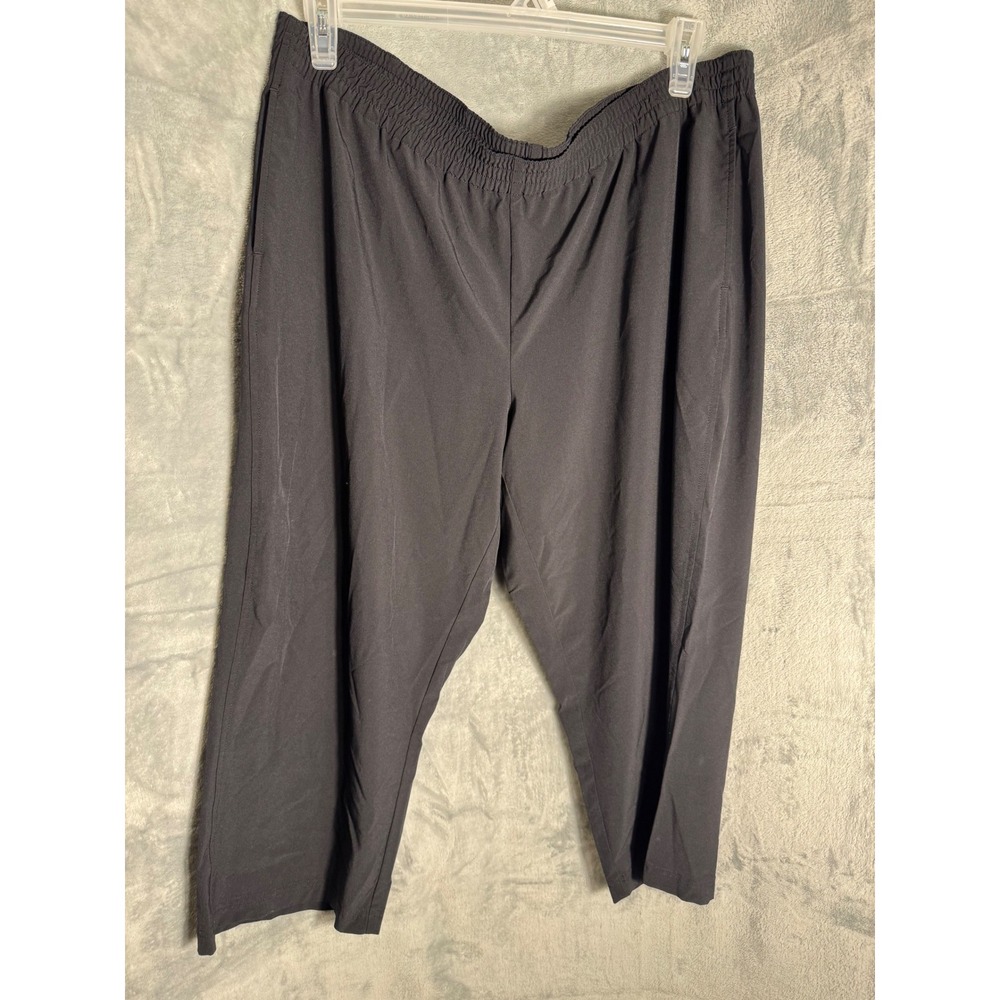 Additions by Chicos Womens Black Cropped Elastic Waist Pull On Pants‎ Size 3 XL